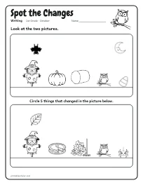 Spot the Changes worksheet