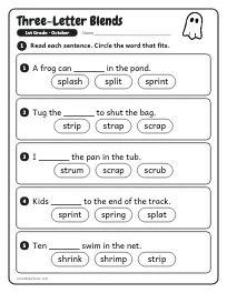 Three-Letter Blends worksheet