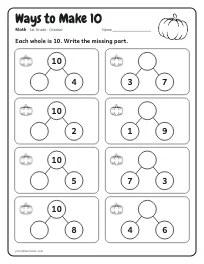 Ways to Make 10 worksheet