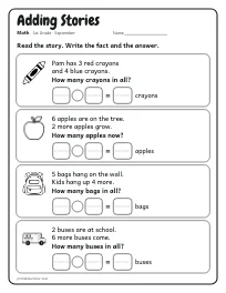Adding Stories worksheet