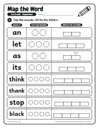 Map the Word worksheet