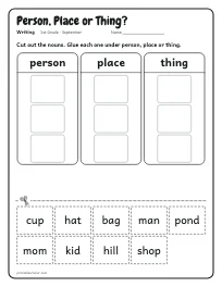 Person, Place or Thing? worksheet