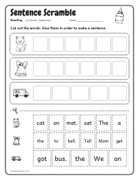 Sentence Scramble worksheet