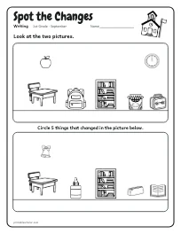 Spot the Changes worksheet
