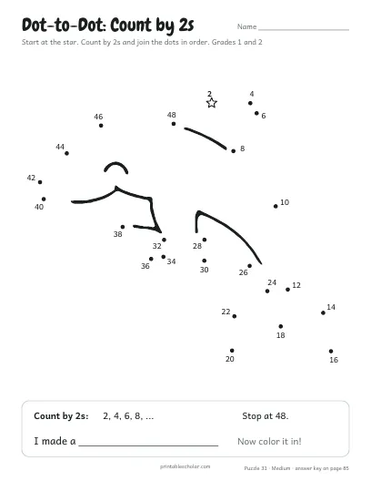 Dot-to-Dot: Count by 2s (Medium) preview