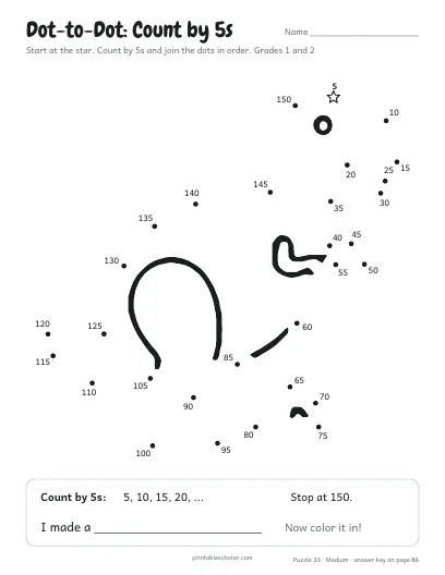 Dot-to-Dot: Count by 5s (Medium) preview