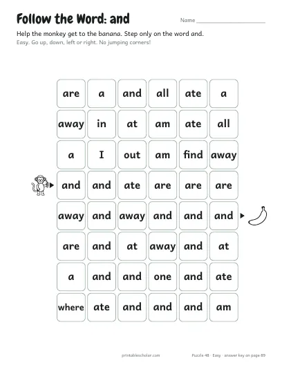 Follow the Word: and printable preview