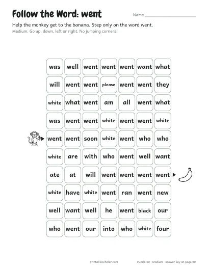 Follow the Word: went (Medium) preview