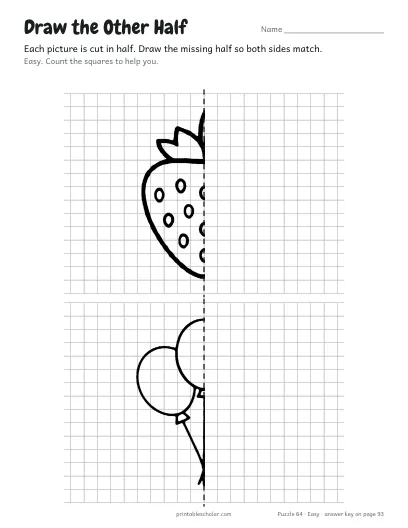 Draw the Other Half printable preview