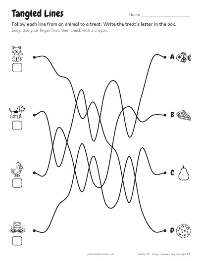 Tangled Lines printable preview