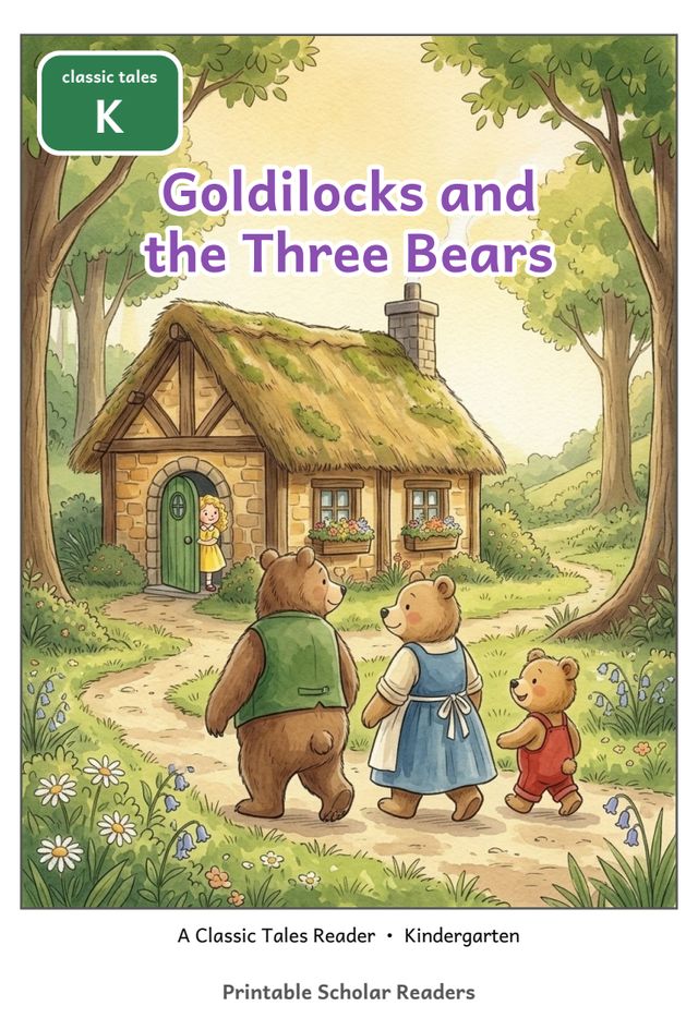 Goldilocks and the Three Bears kindergarten reader cover