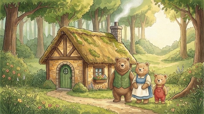 Goldilocks and the Three Bears reader page 1
