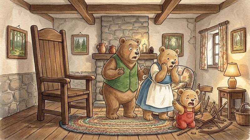 Goldilocks and the Three Bears reader page 8