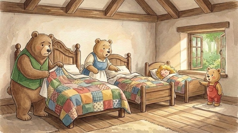 Goldilocks and the Three Bears reader page 9