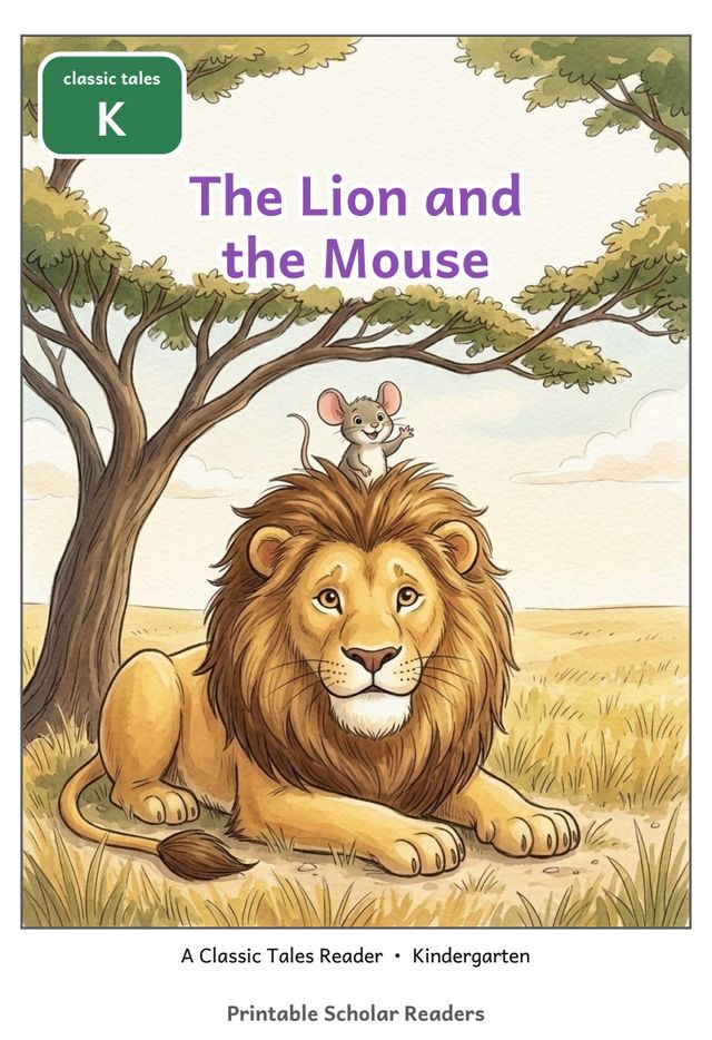 The Lion and the Mouse kindergarten reader cover