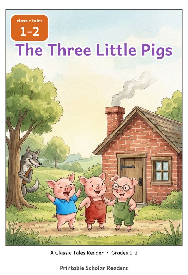 The Three Little Pigs grades 1-2 reader cover