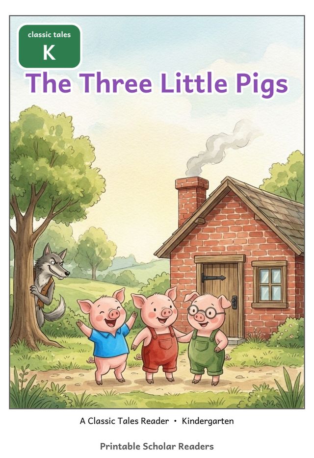 The Three Little Pigs kindergarten reader cover
