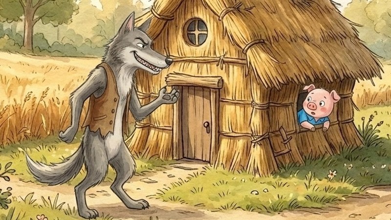 The Three Little Pigs reader page 5