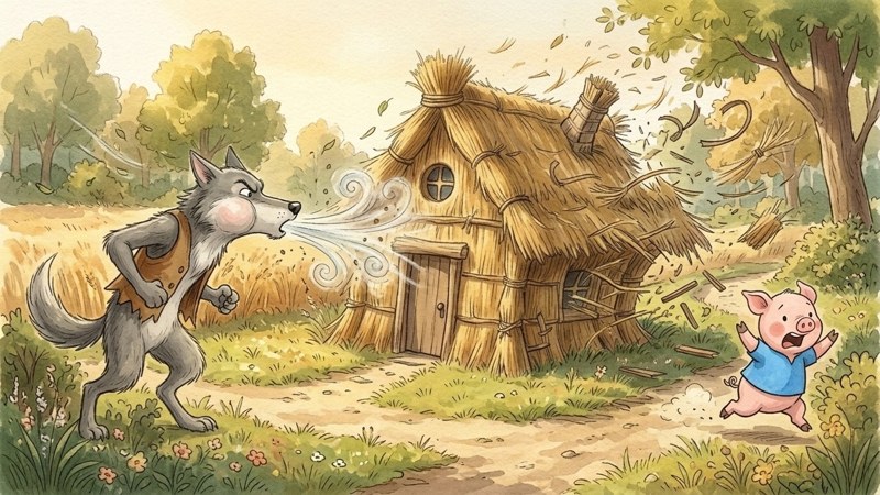 The Three Little Pigs reader page 6