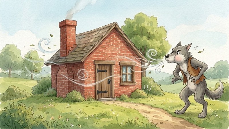 The Three Little Pigs reader page 8