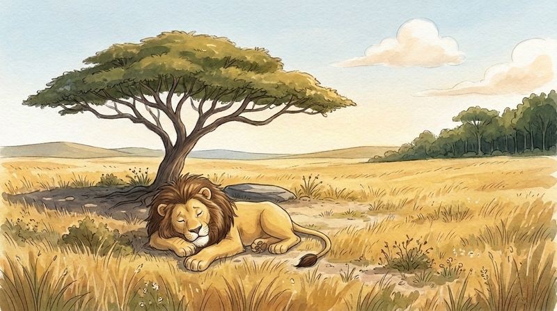The Lion and the Mouse: Once upon a time, on a hot, sunny day, a great big lion lay fast asleep under a shady tree
