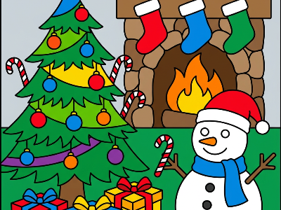 Christmas color by number - standard