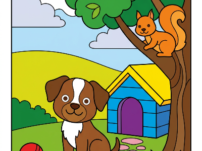 Dog color by number - standard