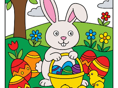 Easter color by number - standard