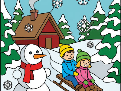 Winter color by number - standard