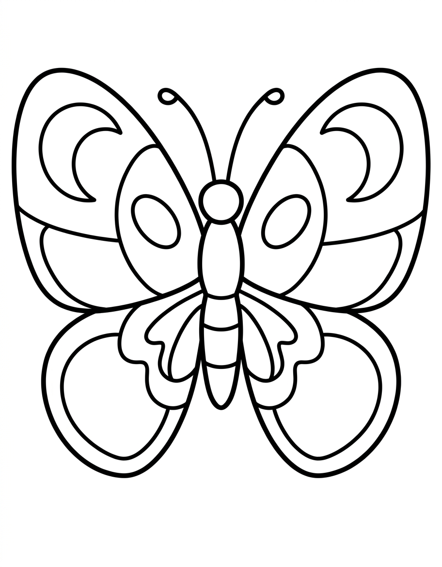 Simple Butterfly - Free Printable Coloring Page