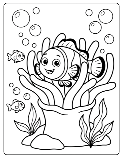 Clownfish - Free Printable Coloring Page