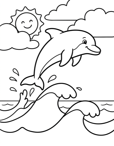 Ocean animal coloring page