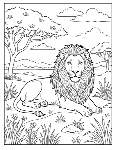 Zoo animal coloring page