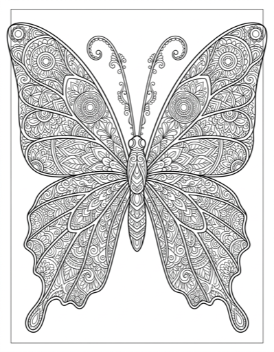 Butterfly Mandala - Free Printable Coloring Page