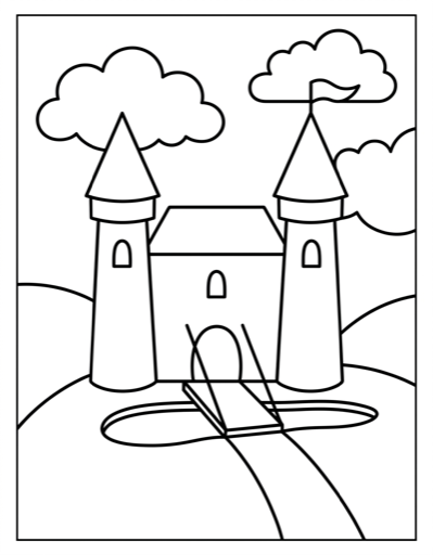Fairy Tale Castle - Free Printable Coloring Page