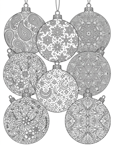 Ornament Patterns - Free Printable Coloring Page