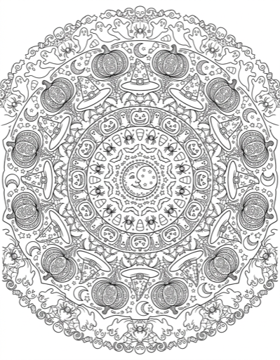 Halloween Mandala - Free Printable Coloring Page