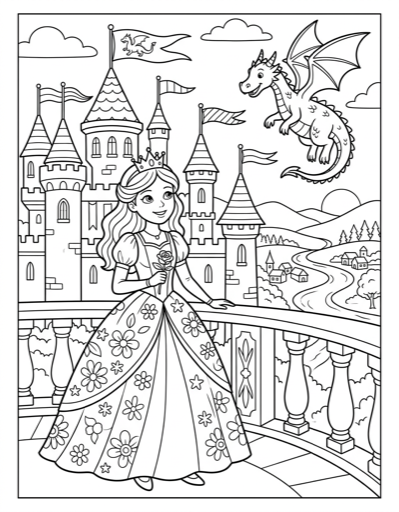 Princess coloring page