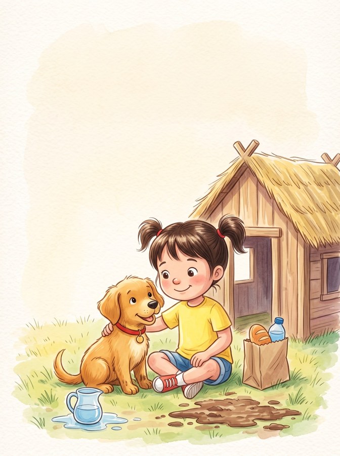 A Pup in a Hut illustration