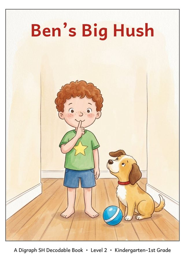 Ben's Big Hush printed mini-book cover
