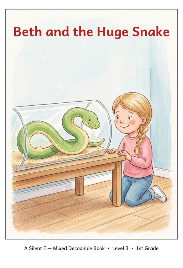 Beth and the Huge Snake printed mini-book cover