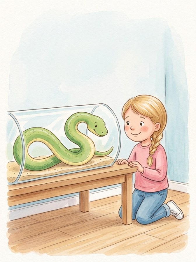 Beth and the Huge Snake illustrated mini-book cover