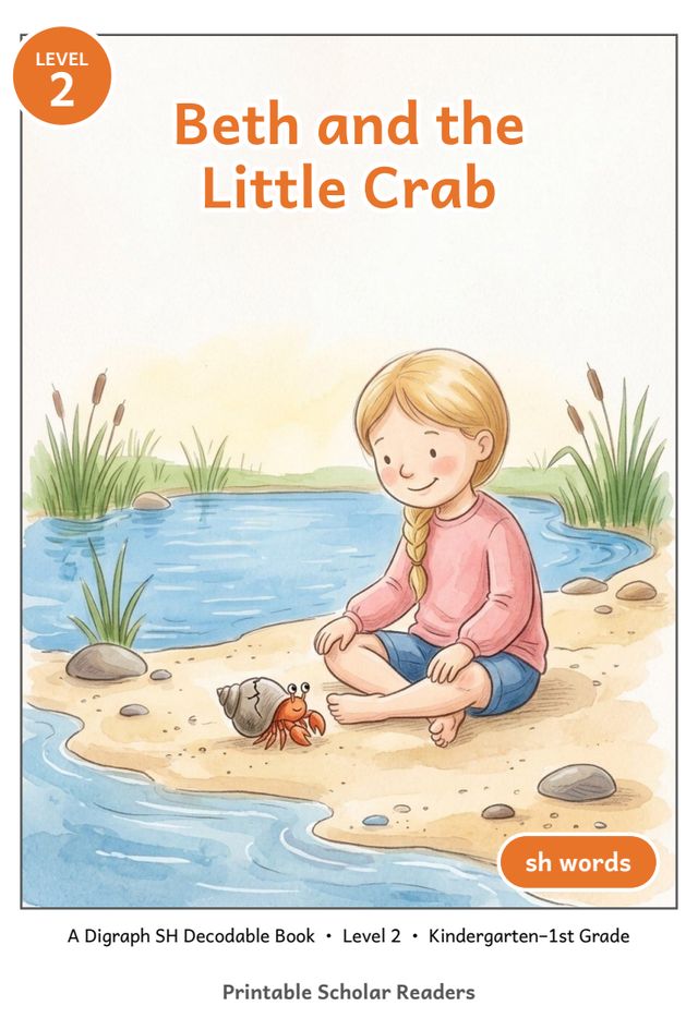 Beth and the Little Crab printed mini-book cover