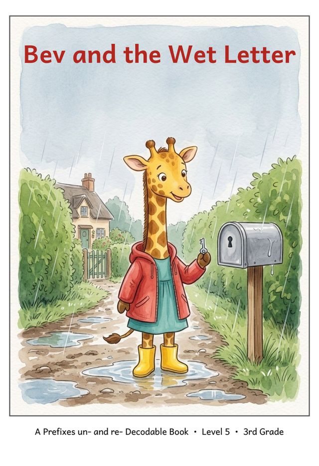 Bev and the Wet Letter printed mini-book cover