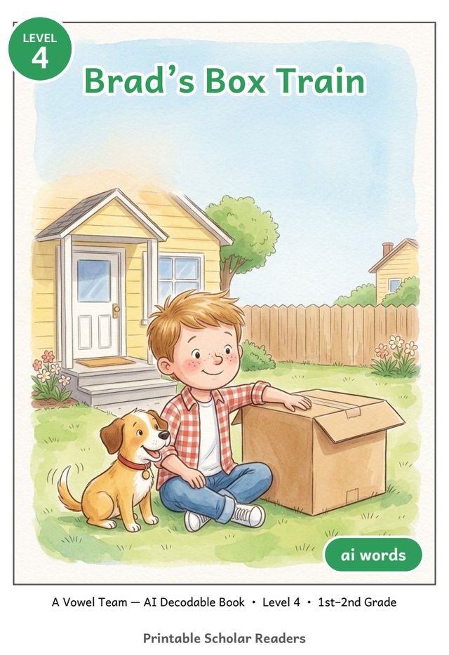 Brad's Box Train printed mini-book cover