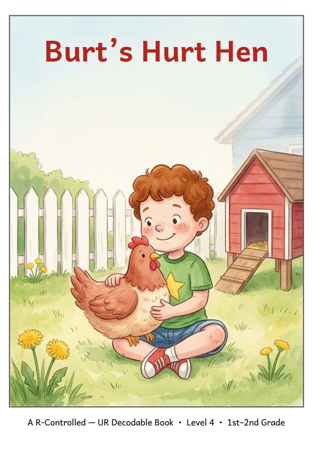 Burt's Hurt Hen mini-book cover