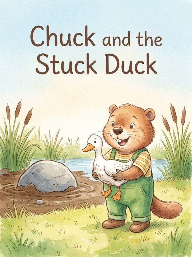 Chuck and the Stuck Duck illustration