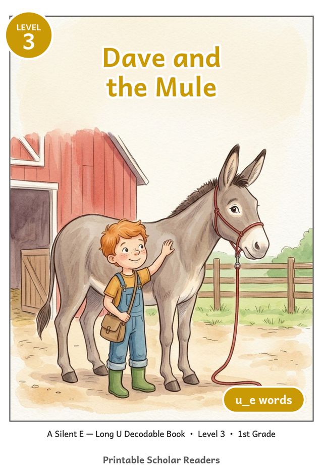 Dave and the Mule printed mini-book cover