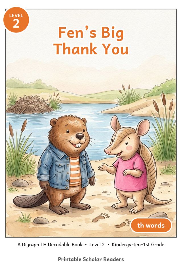 Fen's Big Thank You printed mini-book cover