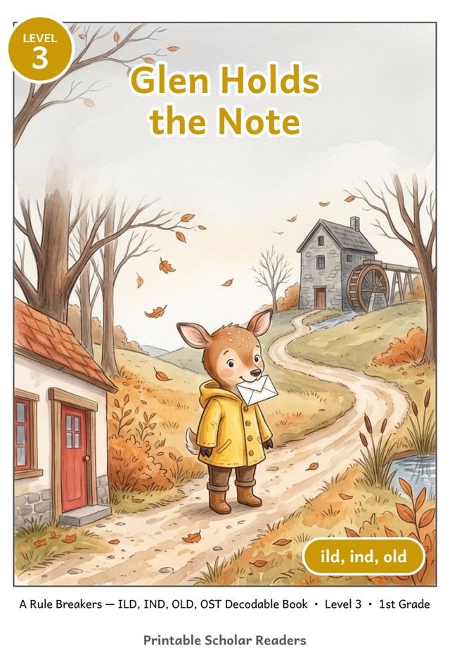 Glen Holds the Note printed mini-book cover